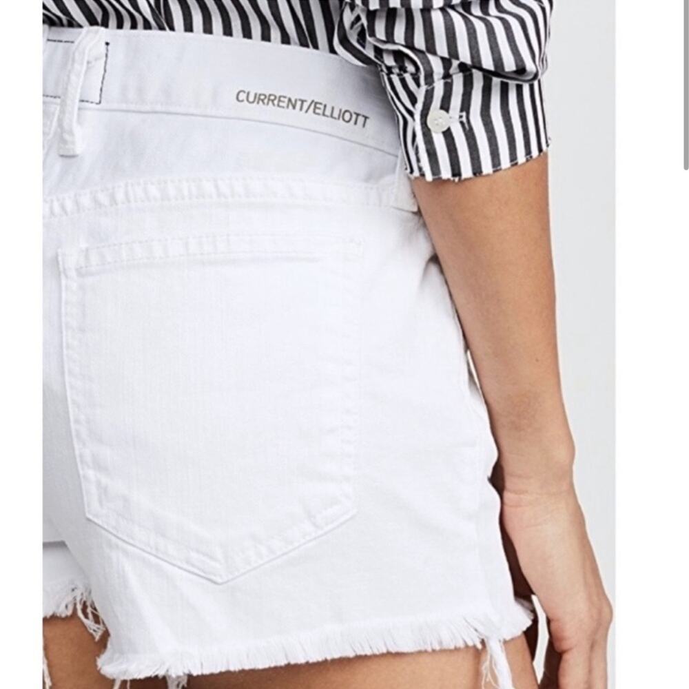 Current/Elliot White Jean Shorts. - Picture 2 of 5